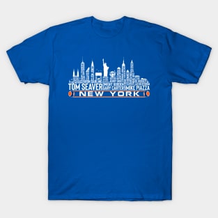 New York Baseball Team All Time Legends, New York City Skyline T-Shirt